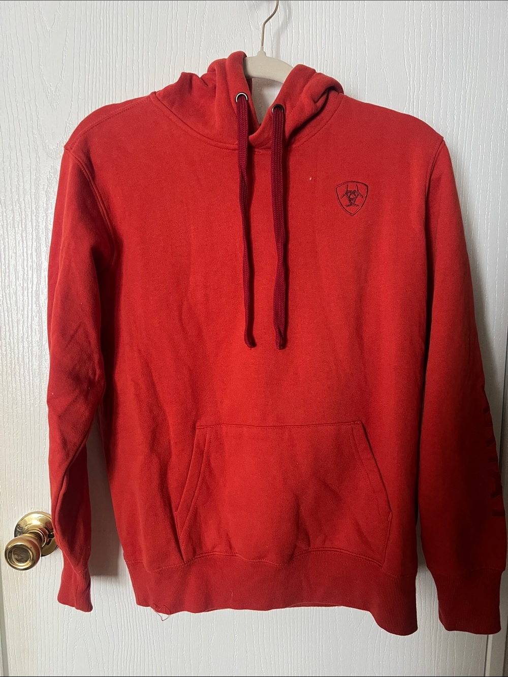 Ariat Red Hooded Sweatshirt with Logo